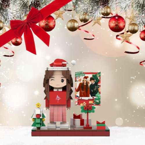 Figurine style Lego Personnalisé Noël – Couple, Famille ou Solo