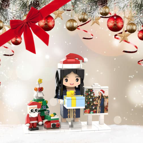 Figurine style Lego Personnalisé Noël – Couple, Famille ou Solo