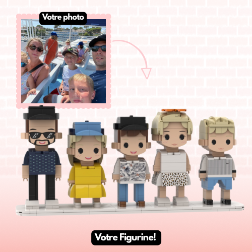 Figurines personnalisées style LEGO – Famille 👨‍👩‍👧‍👦 - Mon Lego