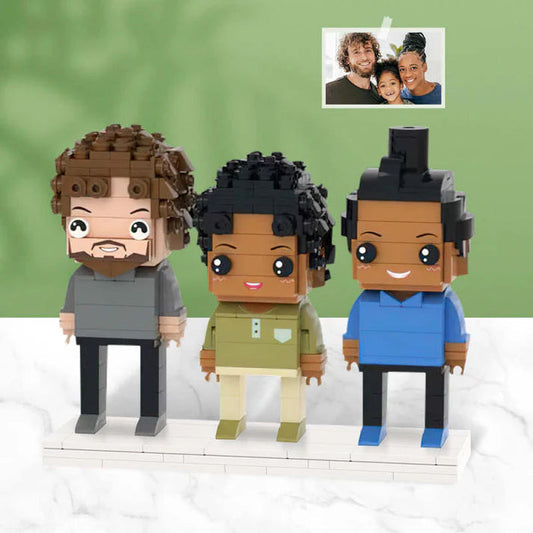 Figurines personnalisées style LEGO – Famille 👨‍👩‍👧‍👦