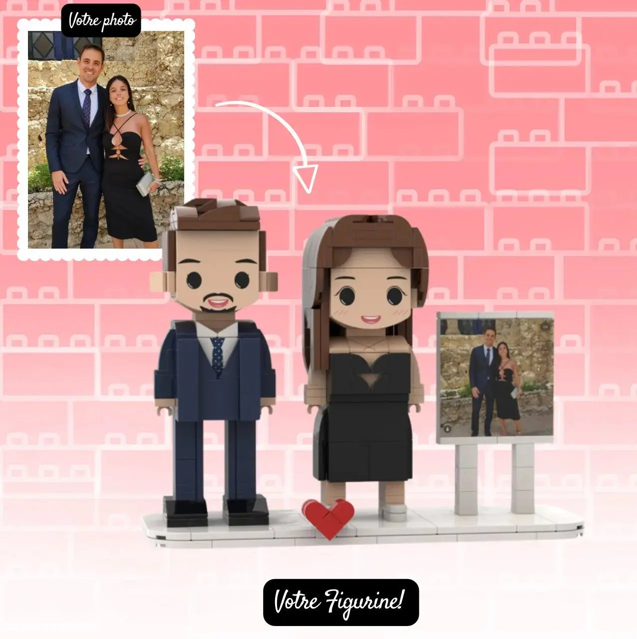 Créez votre figurine LEGO personnalisée Couple–ou Solo Mon Lego