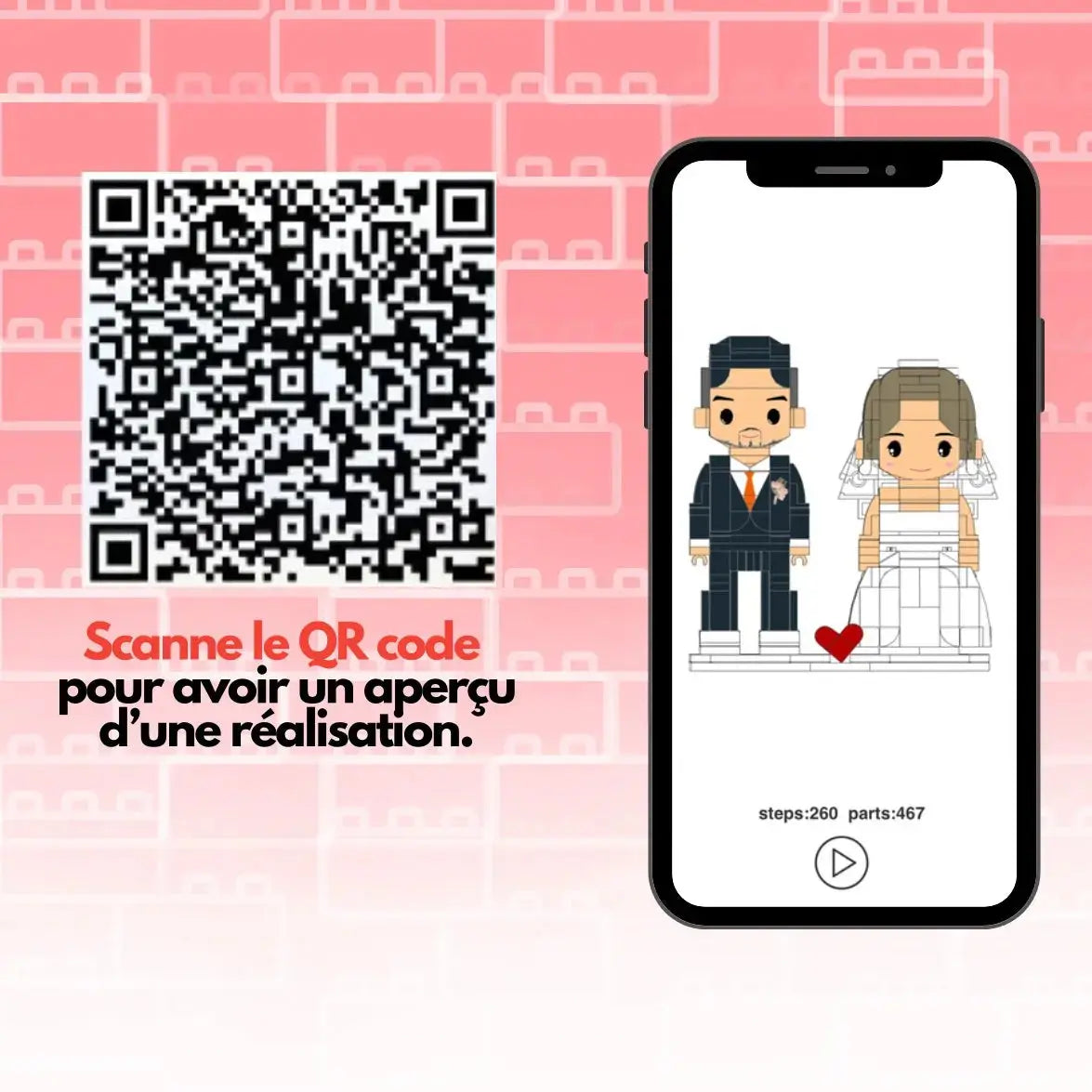 Créez votre figurine LEGO personnalisée Couple–ou Solo Mon Lego